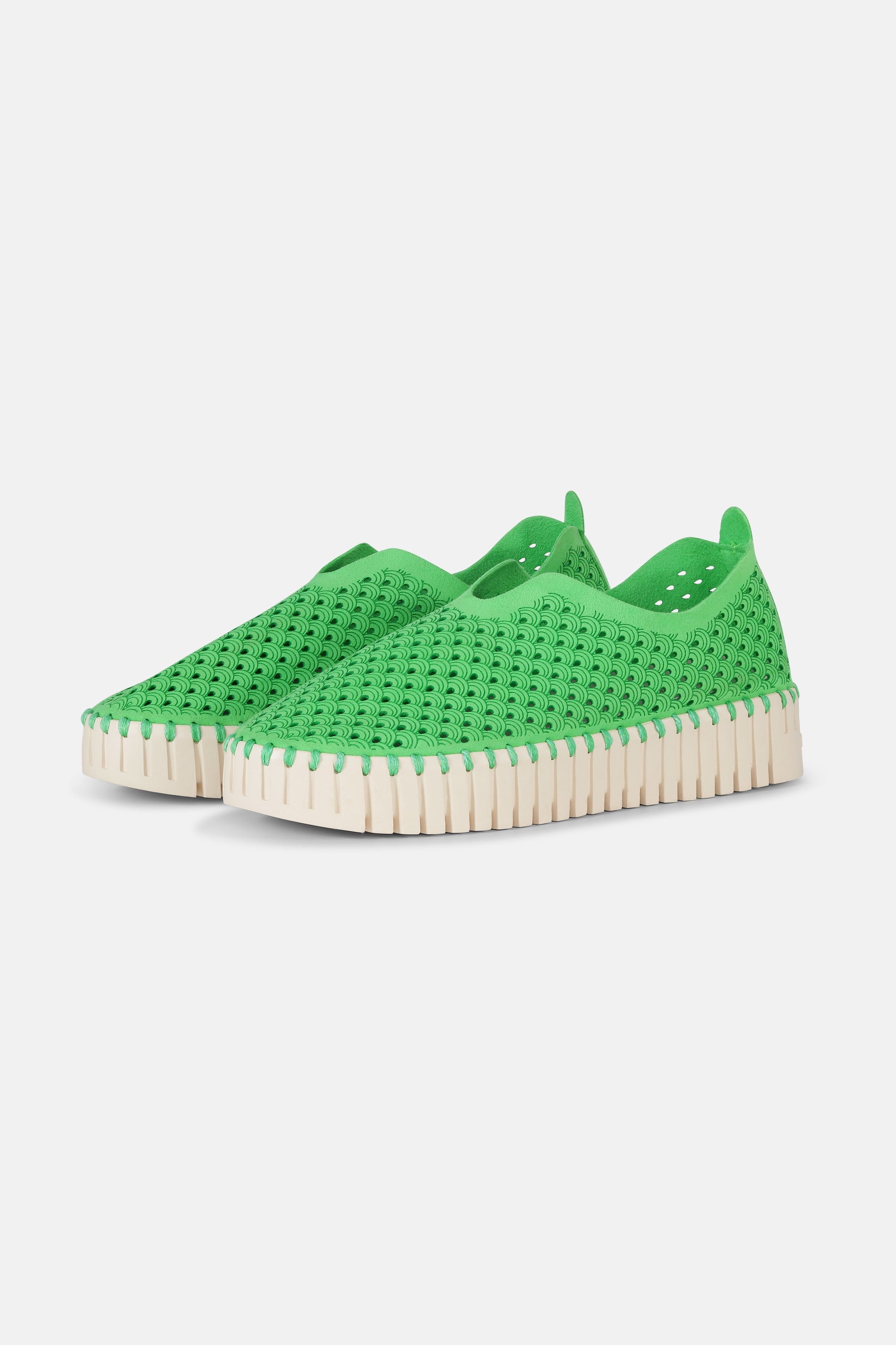 Platform Tulip Sko - Bright Green